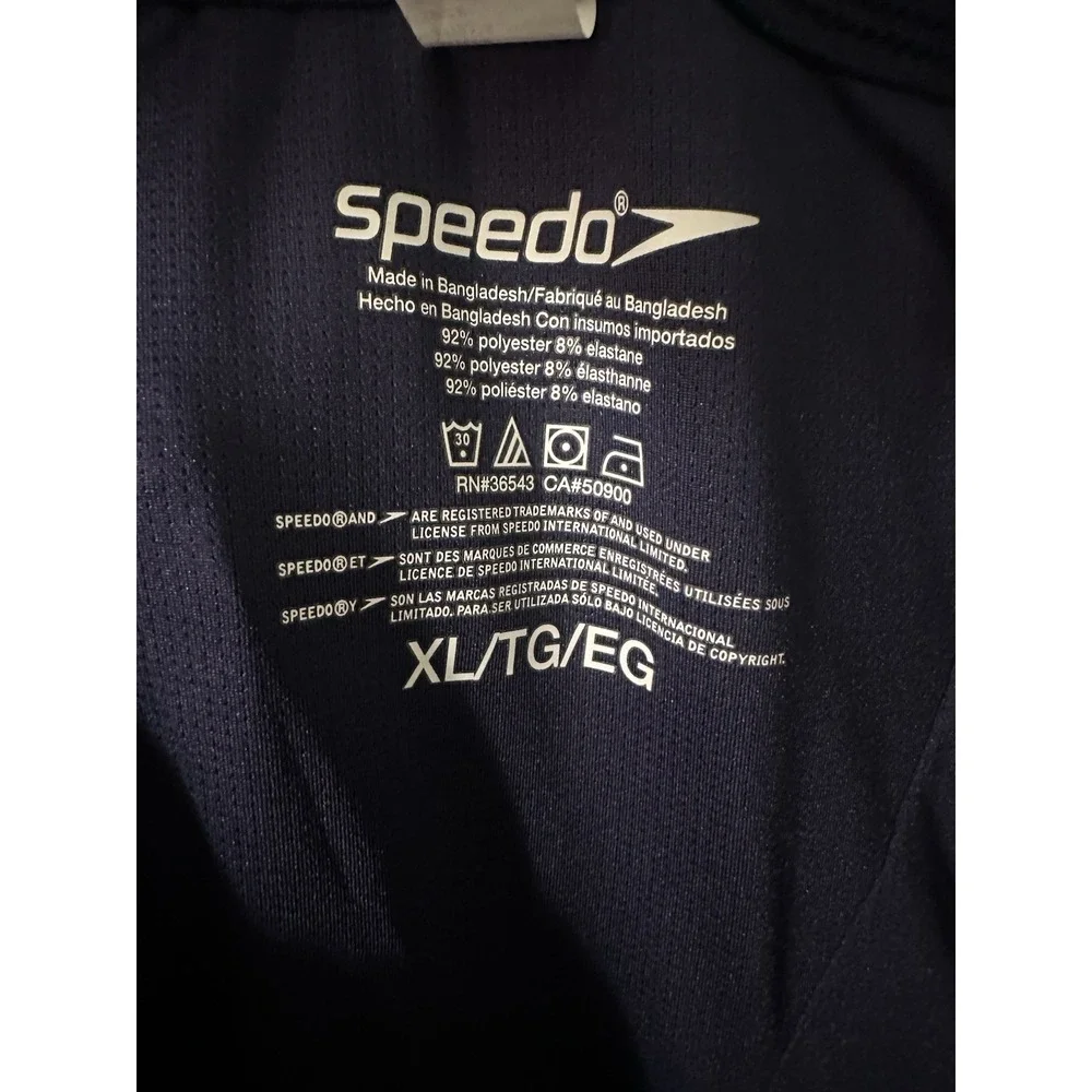 Speedo Men's Tech Volley Swim Shorts Trunks Comfort Liner Blue Striped XL NWT